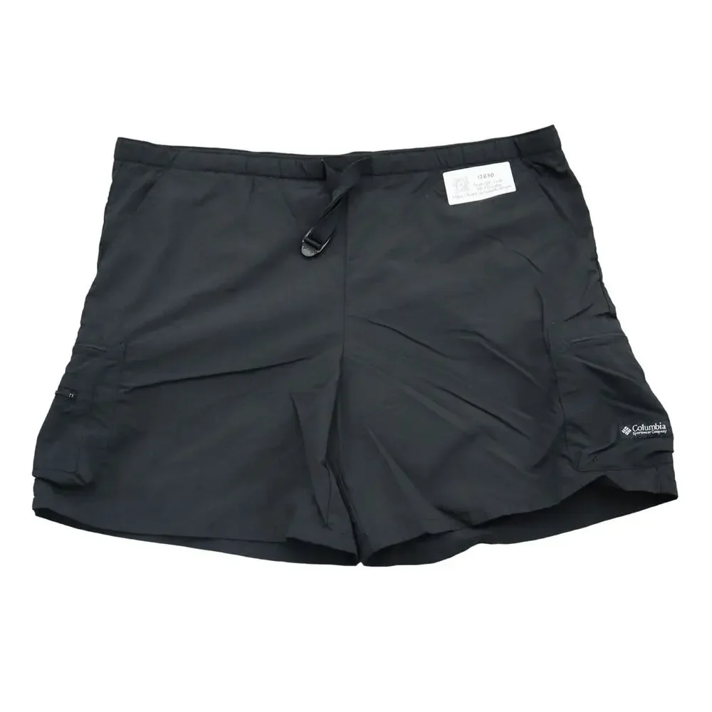 Columbia Shorts Womens L Black Belted High Rise Cargo Active Pull On Bottoms